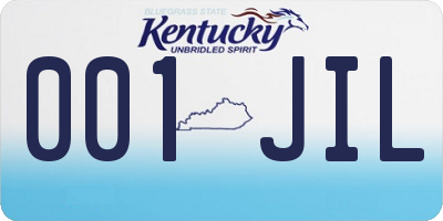KY license plate 001JIL