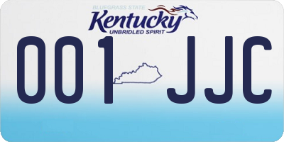 KY license plate 001JJC