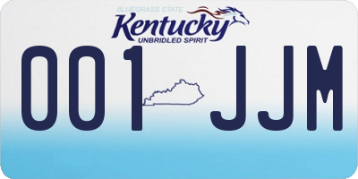 KY license plate 001JJM