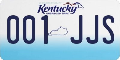 KY license plate 001JJS