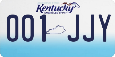 KY license plate 001JJY