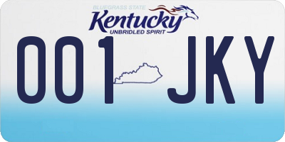 KY license plate 001JKY