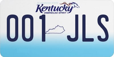 KY license plate 001JLS