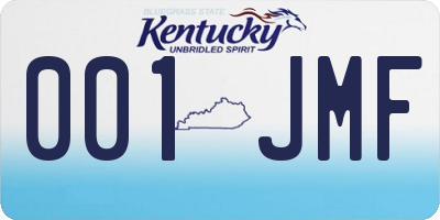 KY license plate 001JMF
