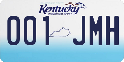 KY license plate 001JMH