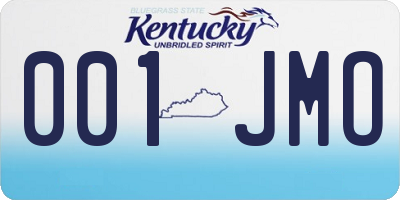 KY license plate 001JMO