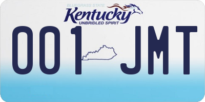 KY license plate 001JMT