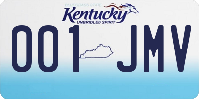 KY license plate 001JMV