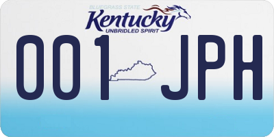 KY license plate 001JPH