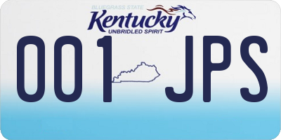 KY license plate 001JPS