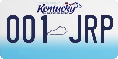 KY license plate 001JRP