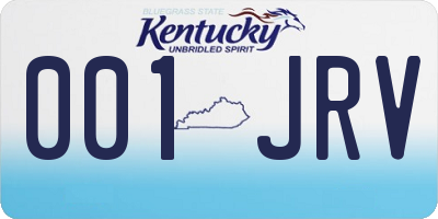 KY license plate 001JRV