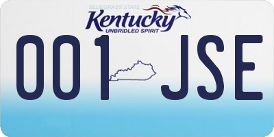 KY license plate 001JSE