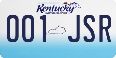 KY license plate 001JSR