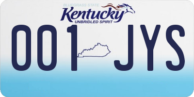 KY license plate 001JYS