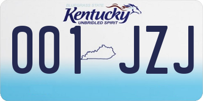 KY license plate 001JZJ