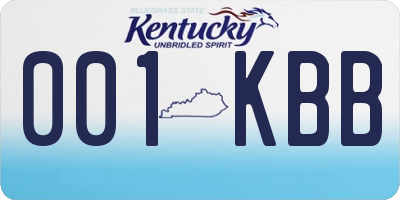 KY license plate 001KBB