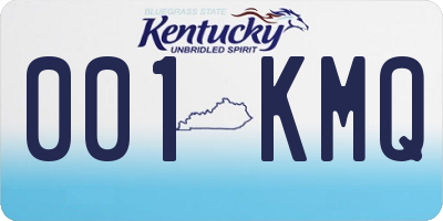 KY license plate 001KMQ