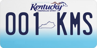 KY license plate 001KMS