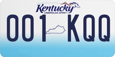 KY license plate 001KQQ