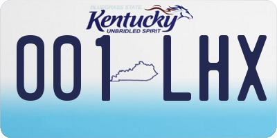 KY license plate 001LHX