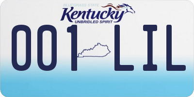 KY license plate 001LIL