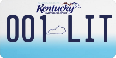 KY license plate 001LIT