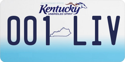 KY license plate 001LIV