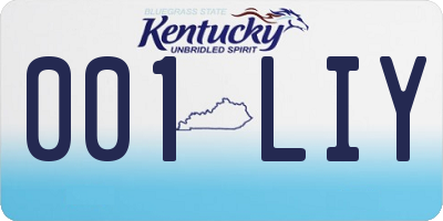 KY license plate 001LIY