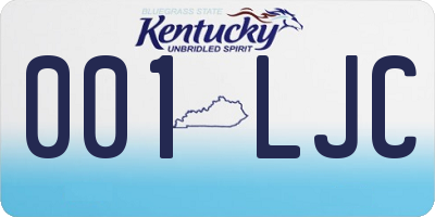 KY license plate 001LJC