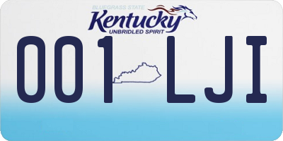 KY license plate 001LJI