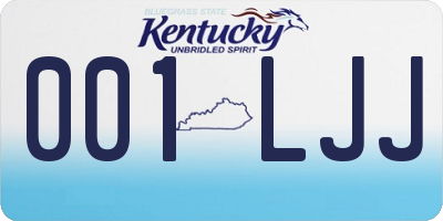 KY license plate 001LJJ