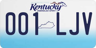 KY license plate 001LJV