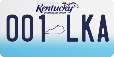 KY license plate 001LKA
