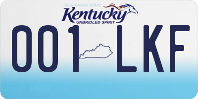 KY license plate 001LKF