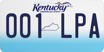 KY license plate 001LPA