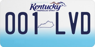 KY license plate 001LVD