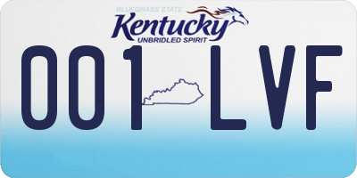 KY license plate 001LVF