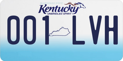 KY license plate 001LVH