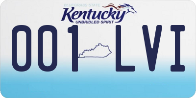 KY license plate 001LVI