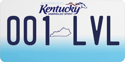 KY license plate 001LVL