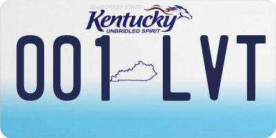 KY license plate 001LVT