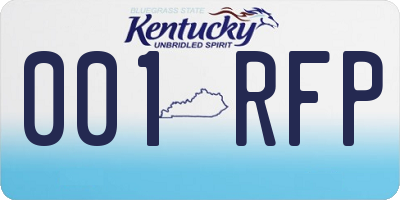 KY license plate 001RFP