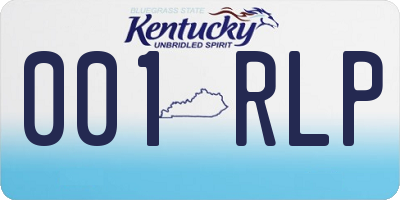 KY license plate 001RLP