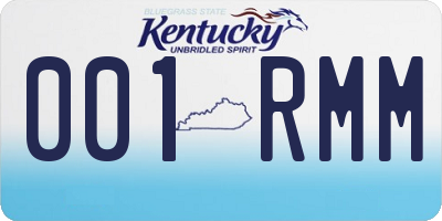 KY license plate 001RMM