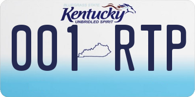 KY license plate 001RTP