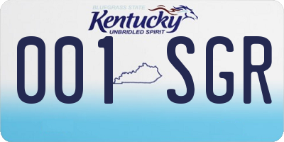 KY license plate 001SGR