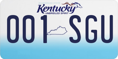 KY license plate 001SGU
