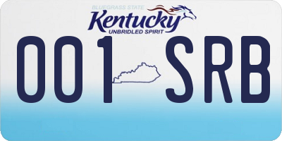 KY license plate 001SRB