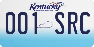KY license plate 001SRC